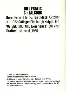 1990 Pro Set Collect-A-Books #NNO Bill Fralic Back