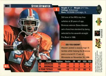 1997 Collector's Choice Denver Broncos #DN11 Steve Atwater Back