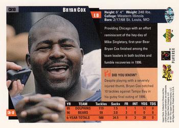 1997 Collector's Choice Chicago Bears #CH10 Bryan Cox Back