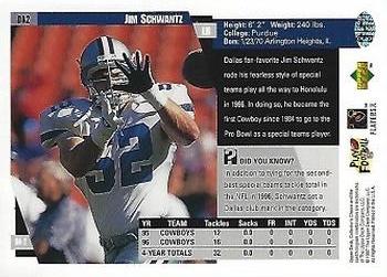 1997 Collector's Choice Dallas Cowboys #DA2 Jim Schwantz Back