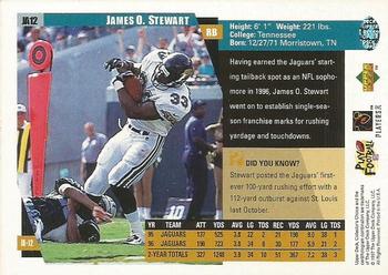 1997 Collector's Choice Jacksonville Jaguars #JA12 James O. Stewart Back