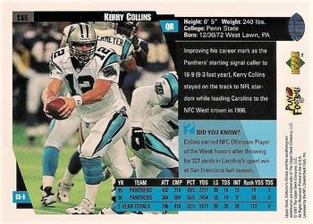 1997 Collector's Choice Carolina Panthers #CA6 Kerry Collins Back