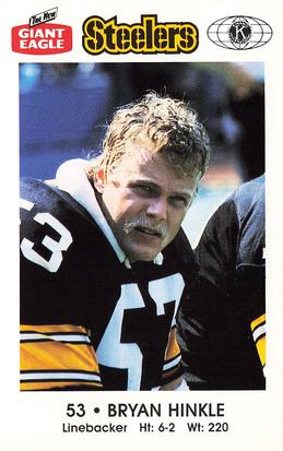 1985 Pittsburgh Steelers Kiwanis Giant Eagle Police #NNO Bryan Hinkle Front