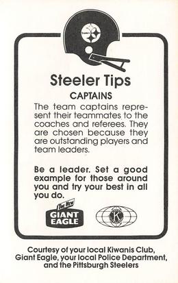 1985 Pittsburgh Steelers Kiwanis Giant Eagle Police #NNO John Stallworth Back