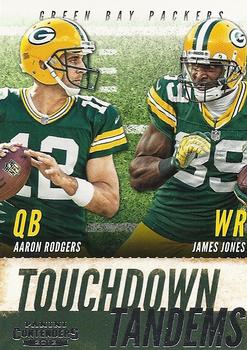 2013 Panini Contenders - Touchdown Tandems #1 Aaron Rodgers / James Jones Front