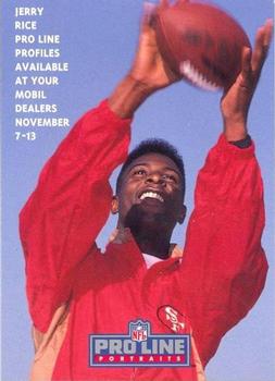 1992 Pro Line Mobil #7 Jerry Rice Front