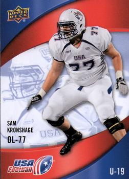 2013 Upper Deck USA Football #16 Samuel Kronshage Front