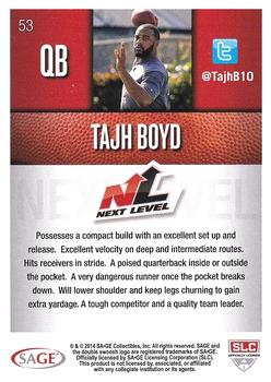 2014 SAGE HIT #53 Tajh Boyd Back
