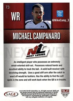 2014 SAGE HIT #73 Michael Campanaro Back