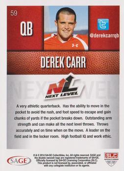 2014 SAGE HIT #59 Derek Carr Back