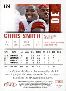 2014 SAGE HIT #124 Chris Smith Back