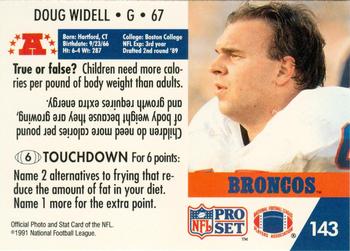 1991 Pro Set FACT Mobil #143 Doug Widell Back
