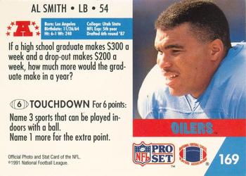 1991 Pro Set FACT Mobil #169 Al Smith Back