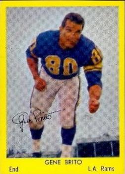 1960 Bell Brand Los Angeles Rams #6 Gene Brito Front