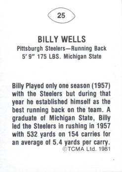 1981 TCMA Greats #25 Billy Wells Back