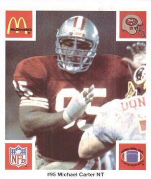 1986 McDonald's San Francisco 49ers #NNO Michael Carter Front