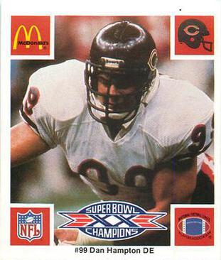 1986 McDonald's Chicago Bears #NNO Dan Hampton Front