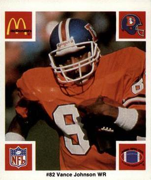 1986 McDonald's Denver Broncos #NNO Vance Johnson Front