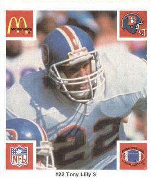 1986 McDonald's Denver Broncos #NNO Tony Lilly Front