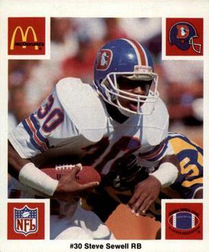 1986 McDonald's Denver Broncos #NNO Steve Sewell Front