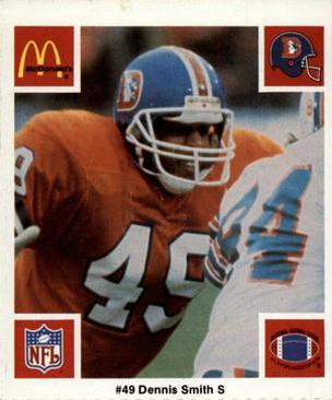 1986 McDonald's Denver Broncos #NNO Dennis Smith Front