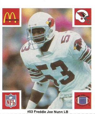 1986 McDonald's St. Louis Cardinals #NNO Freddie Joe Nunn Front