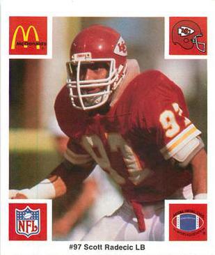 1986 McDonald's Kansas City Chiefs #NNO Scott Radecic Front
