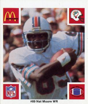 1986 McDonald's Miami Dolphins #NNO Nat Moore Front