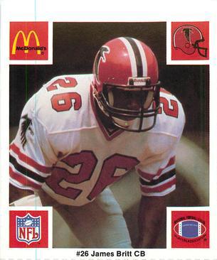1986 McDonald's Atlanta Falcons #NNO James Britt Front