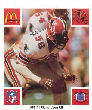 1986 McDonald's Atlanta Falcons #NNO Al Richardson Front