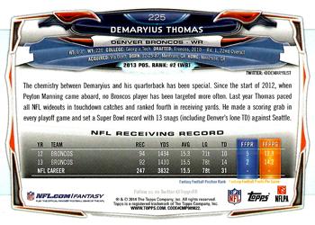 2014 Topps #225 Demaryius Thomas Back