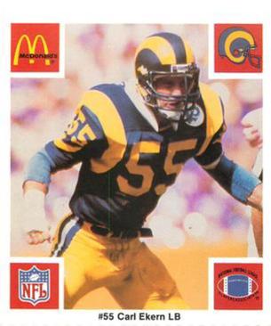 1986 McDonald's Los Angeles Rams #NNO Carl Ekern Front