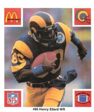 1986 McDonald's Los Angeles Rams #NNO Henry Ellard Front