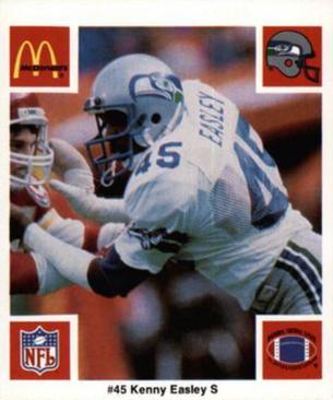 1986 McDonald's Seattle Seahawks #NNO Kenny Easley Front