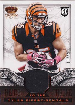 2013 Panini Crown Royale - Heirs to the Throne Materials Retail #37 Tyler Eifert Front