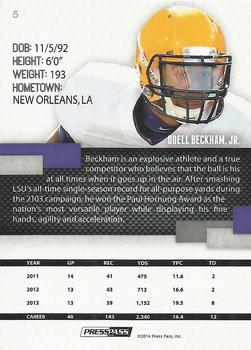 2014 Press Pass - Reflectors #5 Odell Beckham Jr. Back