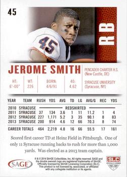 2014 SAGE HIT - Silver #45 Jerome Smith Back