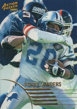 1995 Action Packed Rookies & Stars - Prototypes #12 Barry Sanders Front
