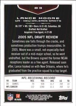 2009 Bowman Draft Picks #83 Lance Moore Back