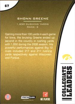 2009 Press Pass #67 Shonn Greene Back