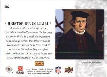 2009 Upper Deck Heroes #463 Christopher Columbus Back