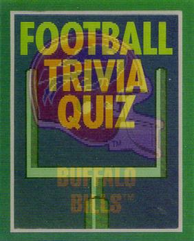1989 Score - Magic Motion: Football Trivia Quiz #25 Football Trivia Quiz Front