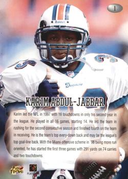 1998 Playoff Momentum Retail #1 Karim Abdul-Jabbar Back