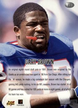 1998 Playoff Momentum Retail #27 Gary Brown Back