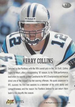 1998 Playoff Momentum Retail #42 Kerry Collins Back