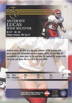 2000 Collector's Edge EG #97 Anthony Lucas Back