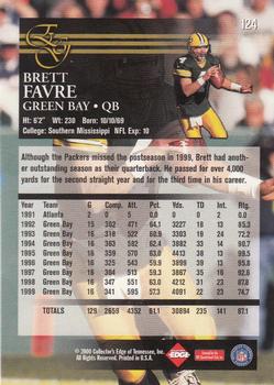 2000 Collector's Edge EG #124 Brett Favre Back