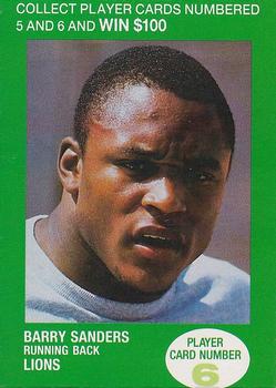 1990 British Petroleum Contest Rules Back #6F Barry Sanders Front