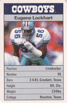 1987 Ace Fact Pack Dallas Cowboys #12 Eugene Lockhart Front