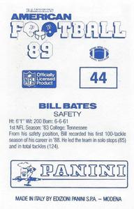 1989 Panini Stickers (UK) #44 Bill Bates Back